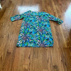 Lilly Pulitzer Blue and Green Patterned Dress